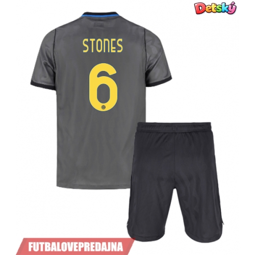 Lacne Dětský Futbalové dres Inter Milan John Stones #6 2026-27 Krátky Rukáv - Tretina (+ trenírky)
